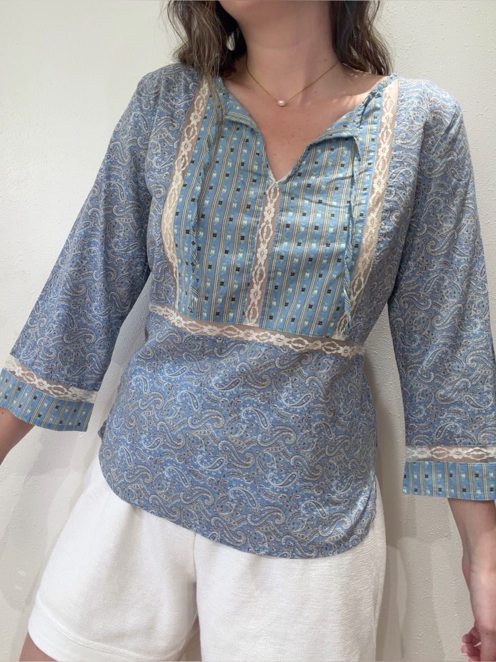 Vintage Prairie Bell Sleeve Blouse
